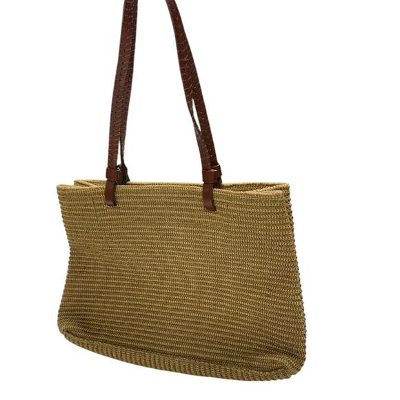 Carmen Raffia Basket Bag Tight weave Leather Straps - Picture 3 of 12